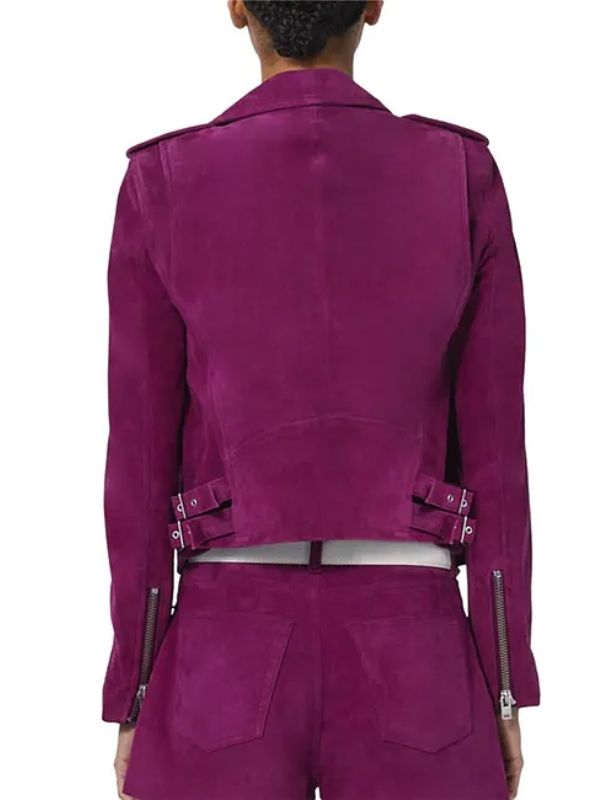 Cait Fairbanks Purple Suede Jacket