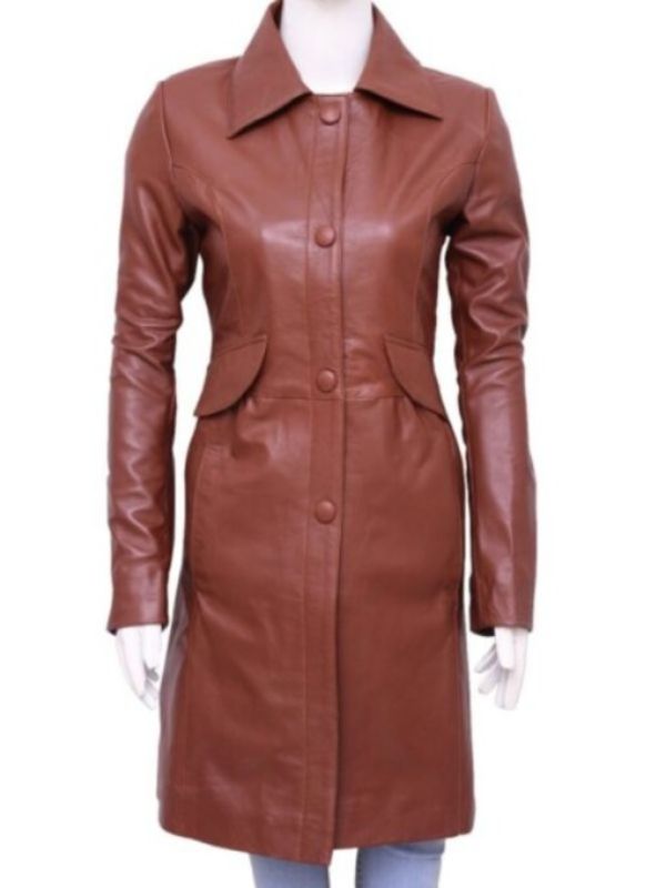 Donna Noble Brown Leather Coat