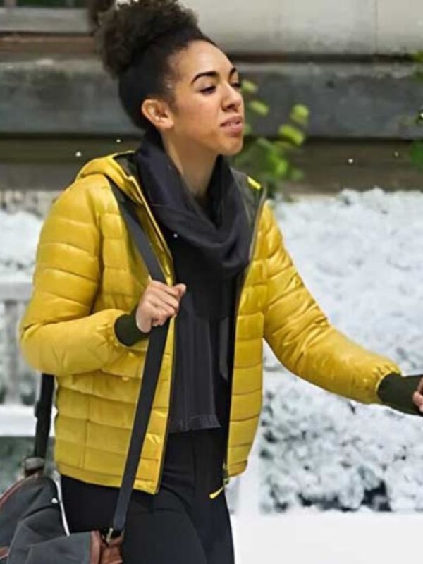 Pearl Mackie Yellow Puffer Jacket