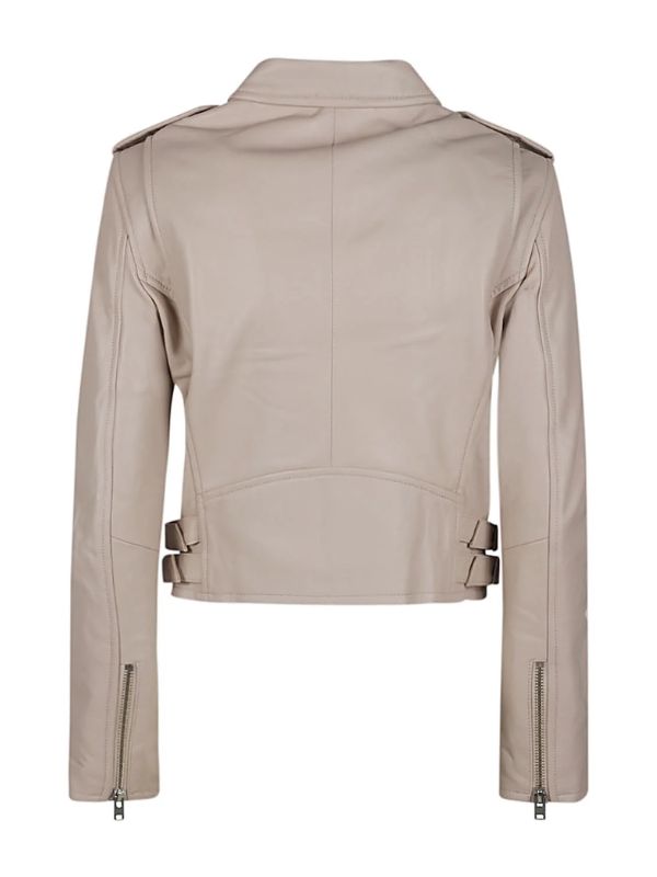 The Boys S04 Erin Moriarty Beige Leather Jacket