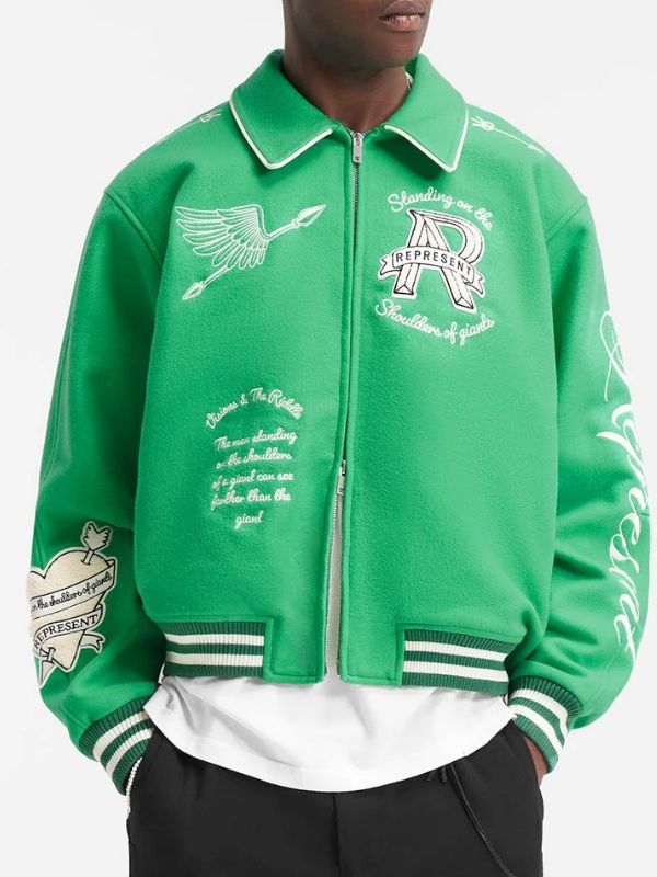 Rapman Supacell Green Varsity Jacket