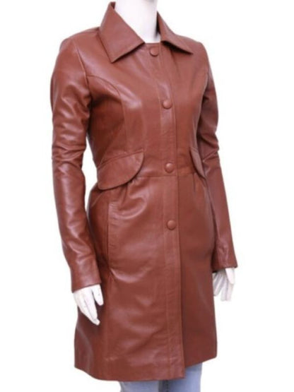 Donna Noble Brown Leather Coat