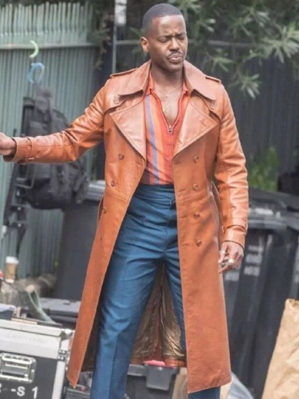 15th Doctor Brown Leather Coat