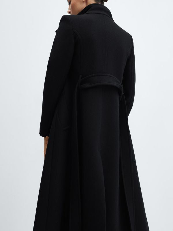 Evelyn Mayor of Kingstown Black Wool Coat