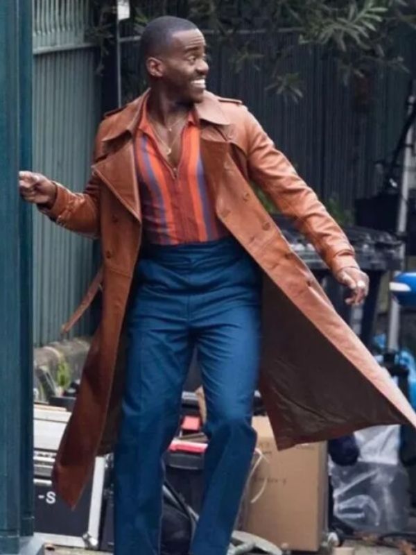 15th Doctor Brown Leather Coat