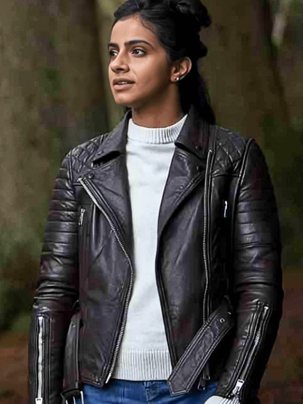 Mandip Gill Black Leather Jacket