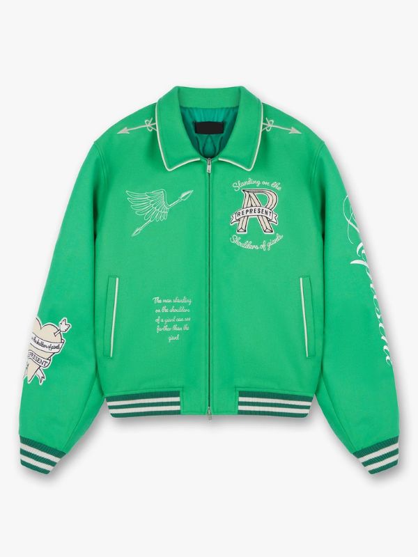 Rapman Supacell Green Varsity Jacket