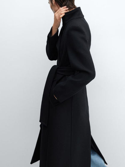 Evelyn Mayor of Kingstown Black Wool Coat