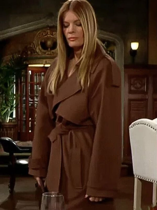 The Young and the Restless Phyllis Newman Brown Trench Coat