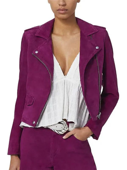 Cait Fairbanks Purple Suede Jacket