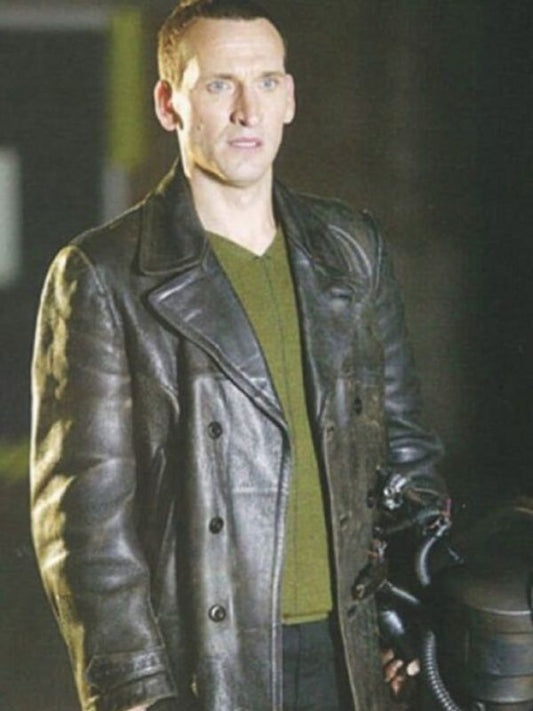 9th Doctor Black Leather Jacket