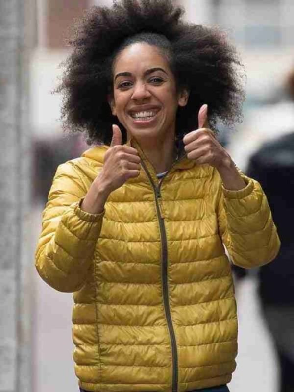 Pearl Mackie Yellow Puffer Jacket