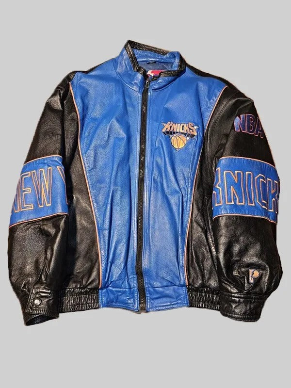 Vintage NewYork Knicks Pro Player NBA Basketball Leather Sports Jacket