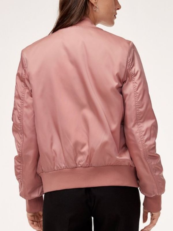 Vanessa Morgan Pink Bomber Jacket