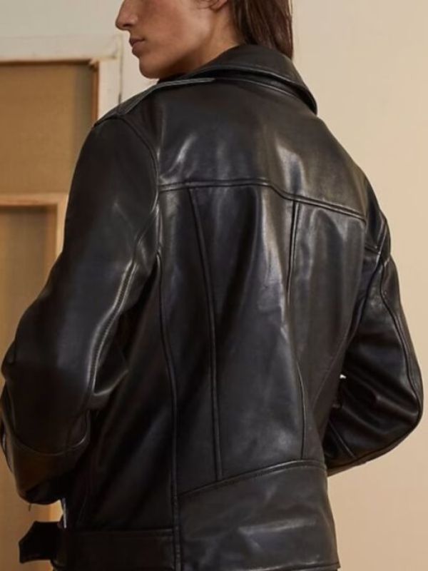 Vintage 90s Oversized Leather Biker Jacket