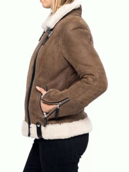 Virgin River Shearling Suede Leather Jacket