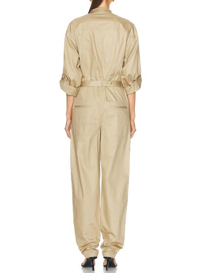 Will Trent 2025 Beige Cotton Jumpsuit