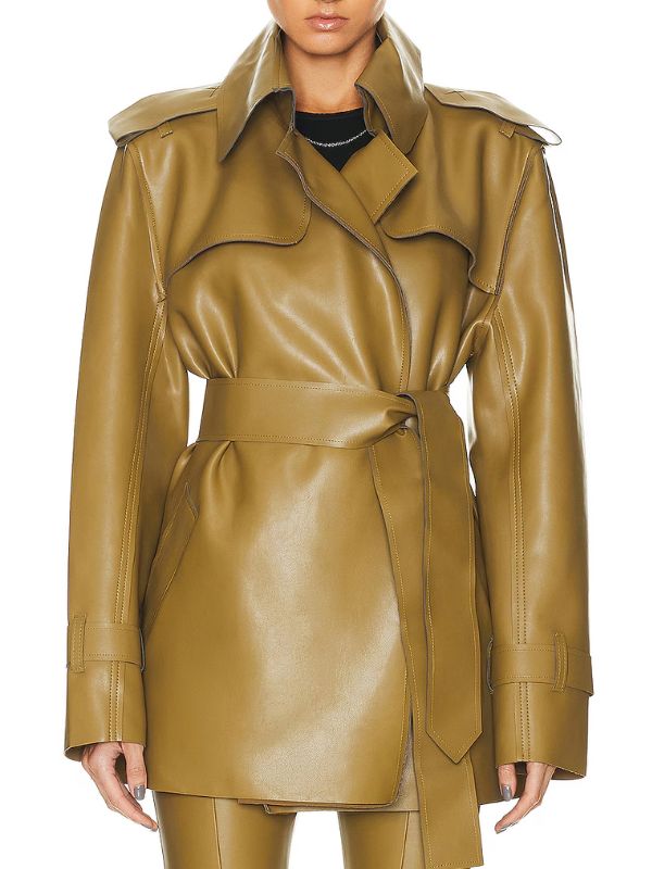 Will Trent S03 Iantha Richardson Mustard Leather Coat