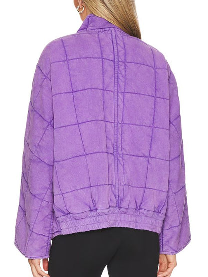 Yellowjackets 2025 Purple Quilted Jacket