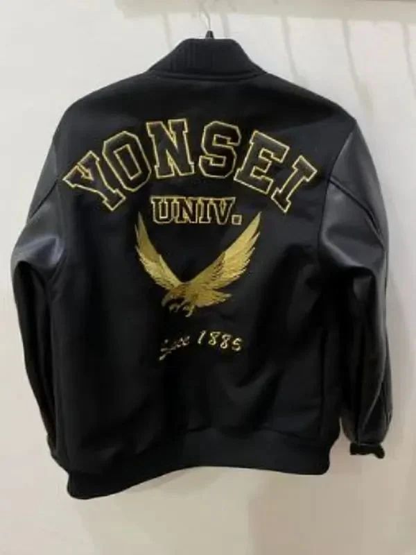 Yonsei University Black and Yellow Varsity Jacket