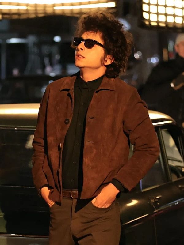 Bob Dylan A Complete Unknown Timothée Chalamet Brown Jacket
