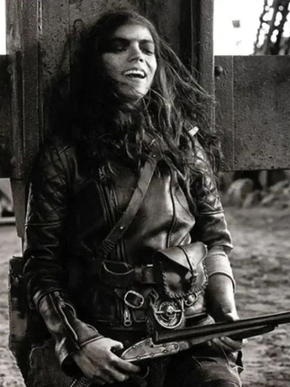 A Mad Max Saga Anya Taylor-Joy Black Leather Jacket A Mad Max Saga Anya Taylor-Joy Black Leather Jacket
