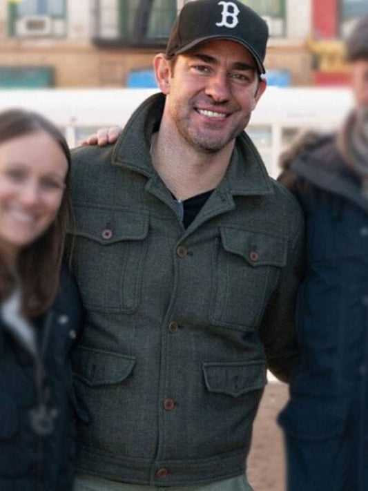 A Quiet Place Day One John Krasinski Green Jacket A Quiet Place Day One John Krasinski Green Jacket