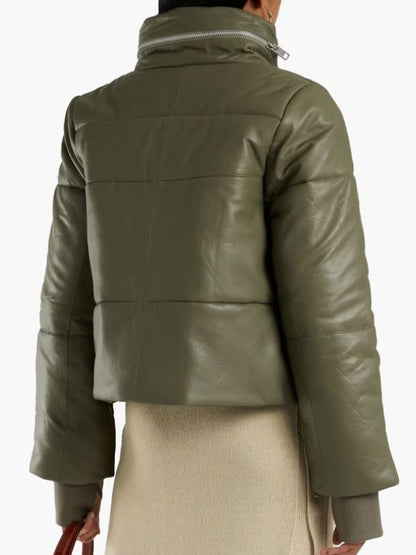 FBI S06 Tiffany Wallace Green Leather Jacket