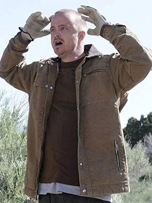 Aaron Paul Breaking Bad S04 Brown Jacket