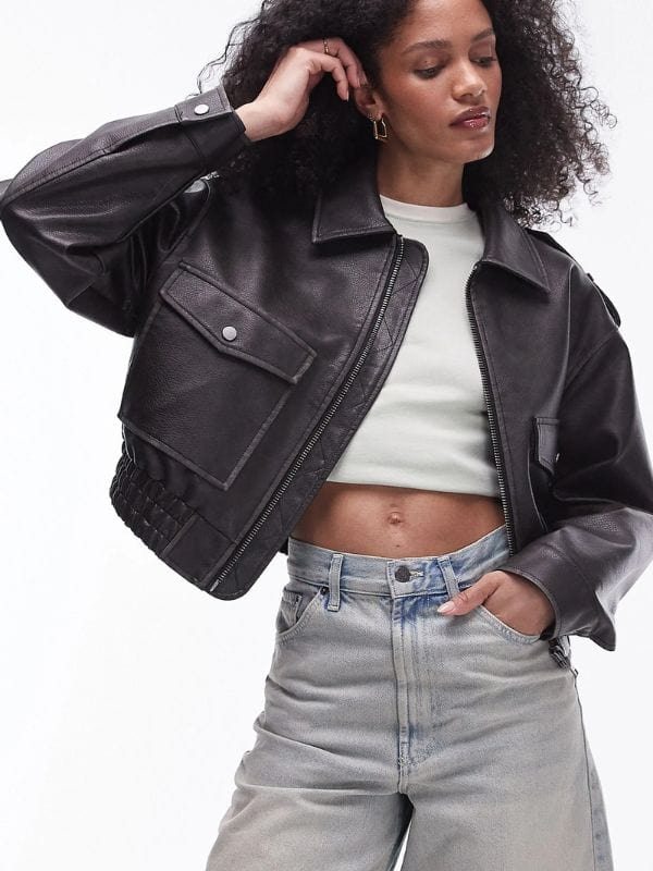 Abbott Elementary S04 Erika Leather Bomber Jacket Abbott Elementary S04 Erika Leather Bomber Jacket Black