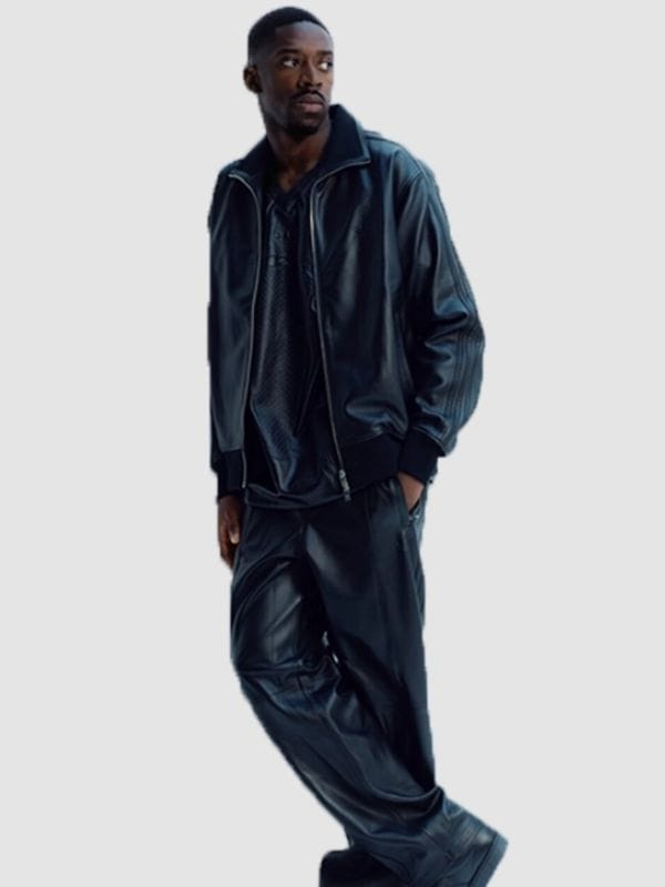 Adidas Y-3 A-Type Leather Track Jacket Black