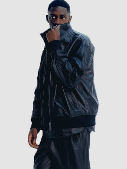 Adidas Y-3 A-Type Leather Track Jacket Black