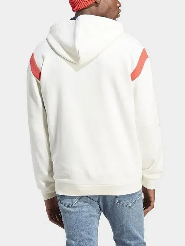 Adidas Colorblock Full-Zip Hoodie White