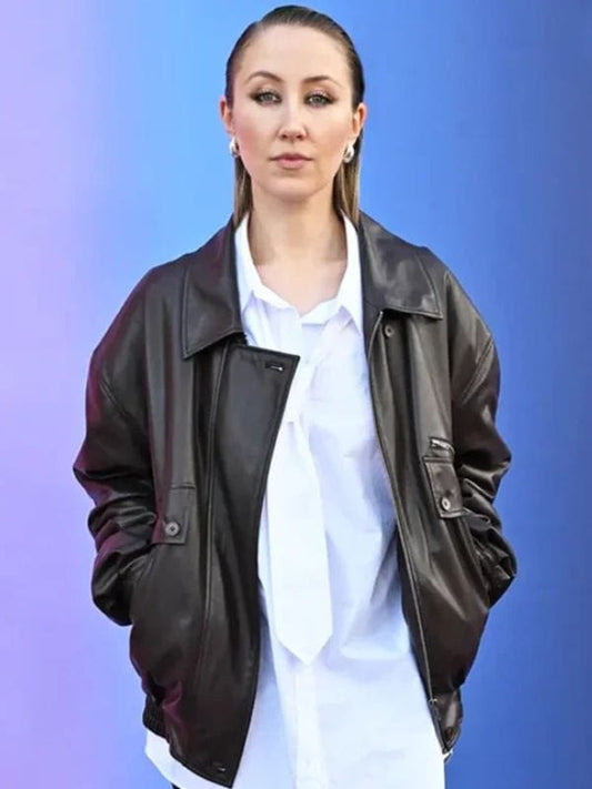 Adolescence S01 Erin Doherty Black Leather Jacket