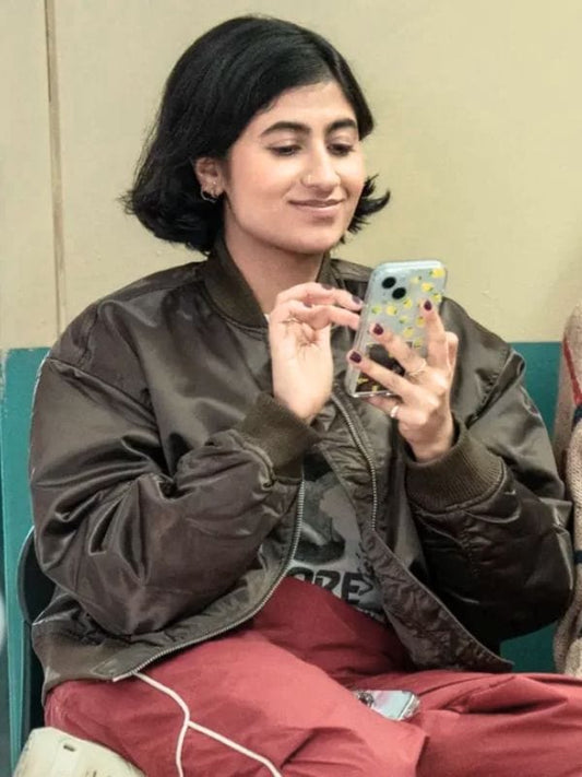 Adults S01 Amita Rao Green Bomber Jacket