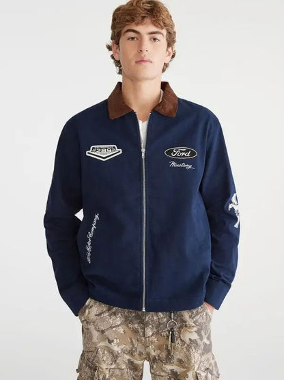Aeropostale Ford Motor Co. Twill Jacket Blue