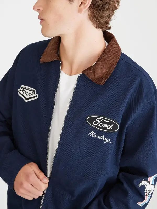 Aeropostale Ford Motor Co. Twill Jacket Blue