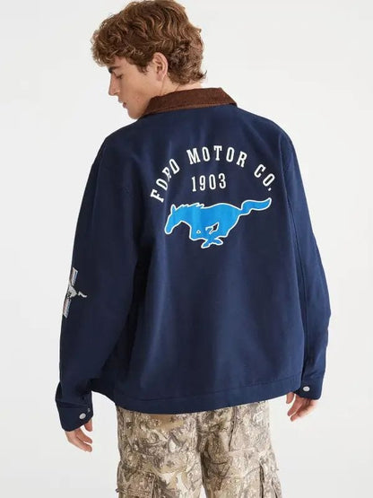 Aeropostale Ford Motor Co. Twill Jacket Blue