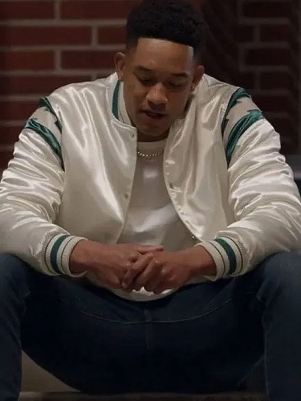 All American Homecoming Damon Sims White Bomber Jacket All American Homecoming Damon Sims White Bomber Jacket