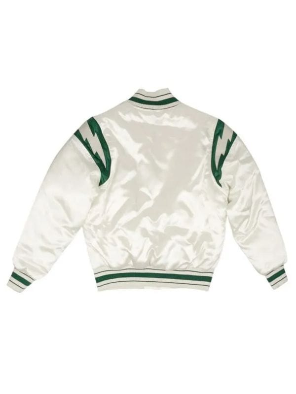 All American Homecoming Damon Sims White Bomber Jacket All American Homecoming Damon Sims White Bomber Jacket