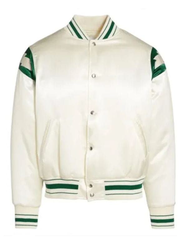 All American Homecoming Damon Sims White Bomber Jacket All American Homecoming Damon Sims White Bomber Jacket