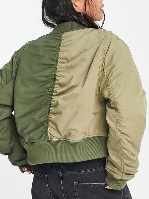 All American Homecoming Geffri Maya Green Bomber Jacket All American Homecoming Geffri Maya Green Bomber Jacket