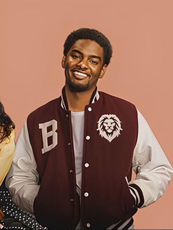 All American Homecoming JR Maroon and White Varsity Jacket