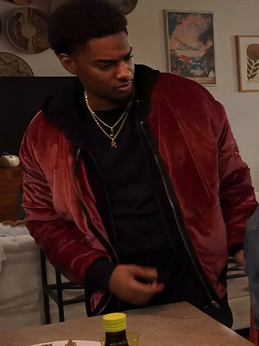 All American Homecoming S03 Jesse Raymond Red Bomber Jacket