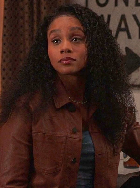 All American Homecoming S03 Simone Hicks Brown Leather Jacket All American Homecoming S03 Simone Hicks Brown Leather Jacket
