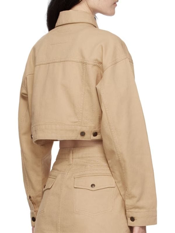 All American Homecoming Simone Hicks Beige Cropped Jacket