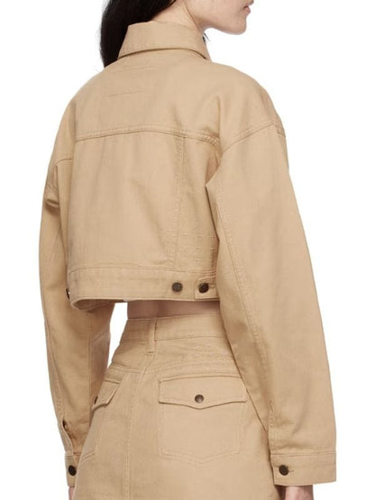 All American Homecoming Simone Hicks Beige Cropped Jacket
