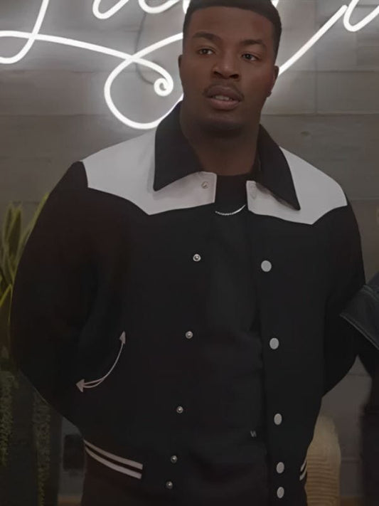 All American S06 Spencer James Black & White Jacket All American S06 Spencer James Black & White Jacket