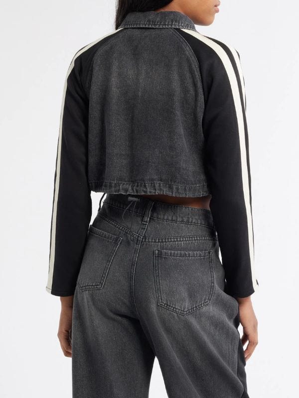 All American S07 Alexis Chikaeze Striped Denim Jacket