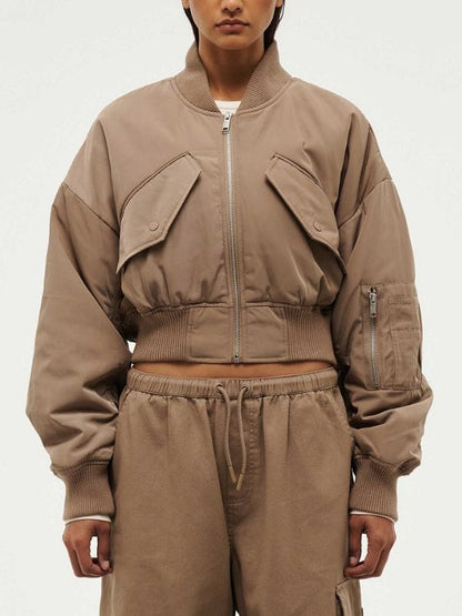 All Her Fault S01 Ana Garcia Bomber Jacket Brown